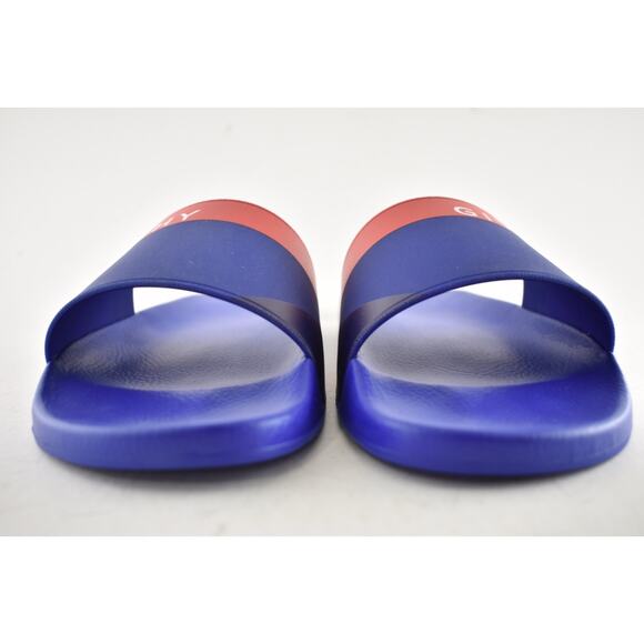 Givenchy Paris Blue Red White Logo Rubber Pool Slide Sandal Flip Flop Flat 44 11 main image 6